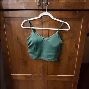 LULULEMON Align Cropped Cami Tank Top A/B Cup 8 Legacy Green.